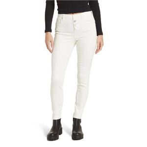 BlankNYC Women White Cotton The Great Jones High Rise Skinny Jeans Size 28
